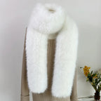 1pcFashionable 180cm Fake Fur Long Scarf Soft Plush Thick Long Strip Scarf Fur Decor Luxury Wraps Shawl Party Ladies Neck Warmer