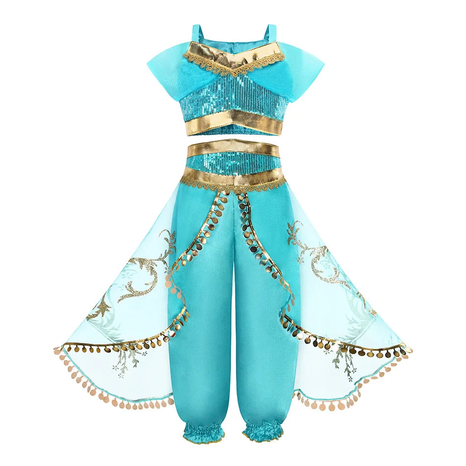 Girls Princess Dress Kid Cinderella Snow White Aurora Rapunzel Cinderella Halloween Costume Children Birthday Party Dress
