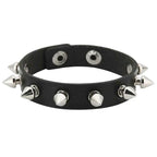 Punk Bracelets PU Leather Studded Bracelet Adjustable Goth Cuff Bracelet Gothic Rivet Buckle Wristband for Men Women Emo Jewelry