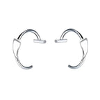 2PCS Trendy 10mm Stainless Steel Punk Clip on Fake Piercing Nose Wrap Lip Rings Unisex Nose Ring Women Men Tusk Body Jewelry
