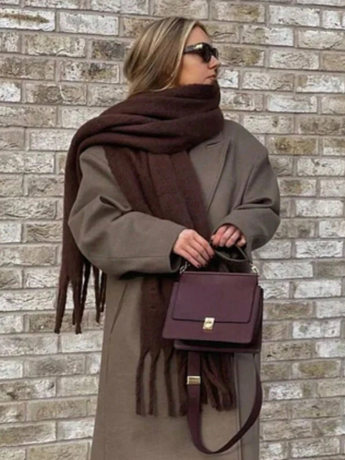 2025 Women Scarf Winter Warm Thick Shawl Wraps Fashion Solid Color Pashmina Scarves Long Tassel Hijab Stoles Bufanda Cashmere