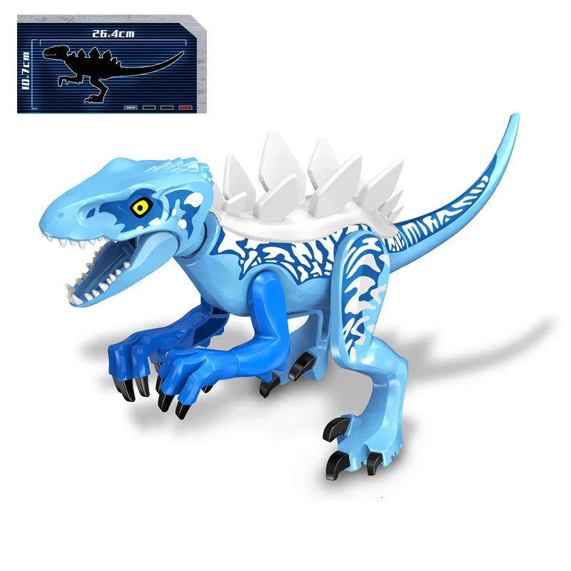 Jurassic Raptor Building Blocks Mini Dinosaur Construction Toy Set