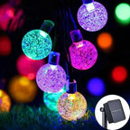 Solar Globe String Lights Waterproof Outdoor Fairy Lights 8 Modes