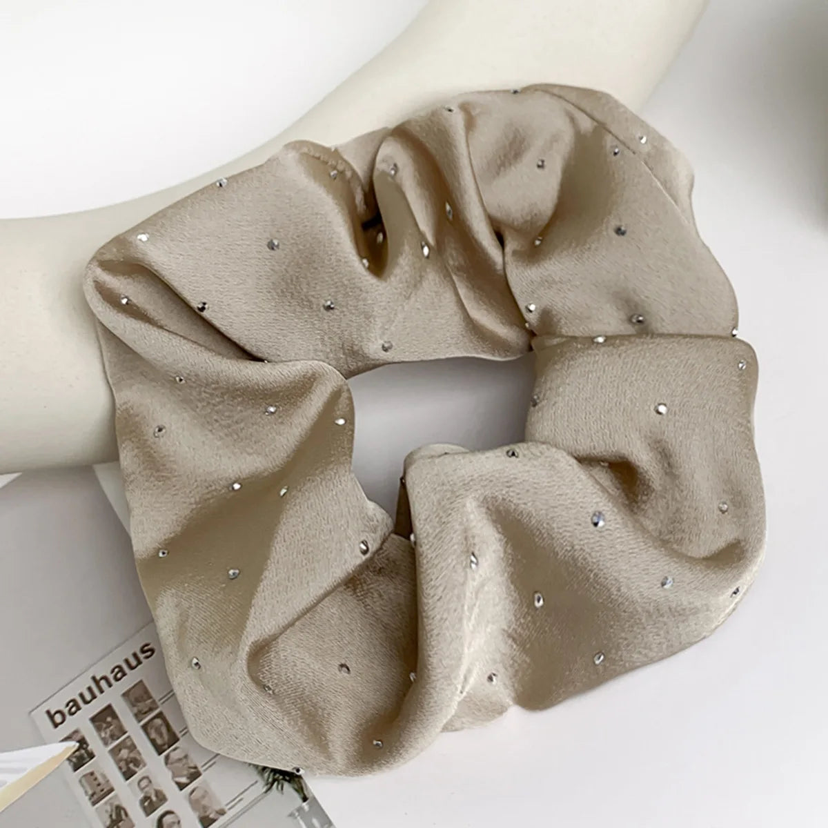1/3PCS Satin Scrunchies with Rhinestones – Soft & Comfortable Hair Ties for Ponytails and Stylish Hair Accessories