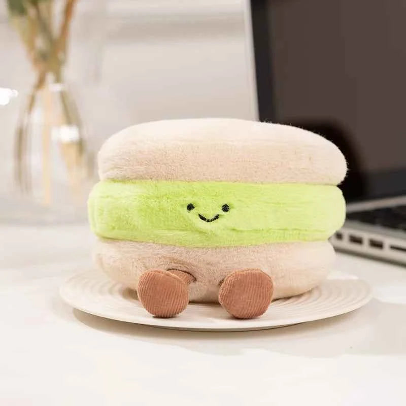 Cute Dessert Series Plush Toy Stuffed Food Cake,Egg Tart,Waffle,Pancake,Macaron,éclair Soft Doll Home Decor Gift for Children