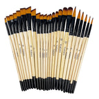 Yutiars Professional Artist Paint Brush Set - 6/24 PCS, Nylon Bristles for Watercolor, Acrylic, Oil Painting, Crafts & Face Body