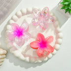 3Pcs/18Pcs Egg Flower Hair Clips Gradient Candy Color Flowers Suitable for Daily Backcombed Ponytail Shark Clip Hair Accessories