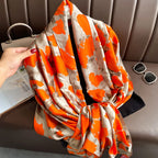 Spring Scarf Women's Luxury Design Polyester Material Smooth Scarf Soft Shawl Beach Scarf