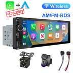 IPS 6.9 Inch 1Din Wireless Or wired Carplay Android Auto Car Radio Multimedia MP5 Player 1 Din DVD Bluetooth Stereo USB Charging