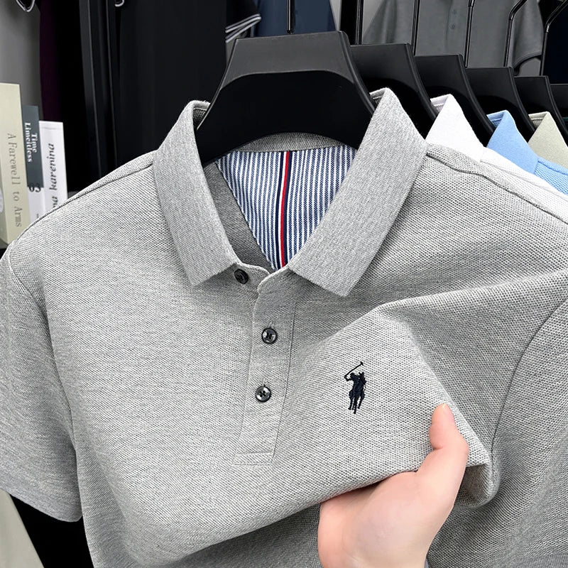 Men's 100% Cotton Polo Shirt – Short Sleeve Casual Golf & Business Shirt