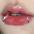 1pair Stainless Steel Personalised Sharp Teeth Fake Piercing Lip Ring Punk Exaggerated Jewelry for Women Gothic Body Jewelry
