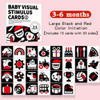 Baby Visual Stimulation Cards Montessori High Contrast Flash Card Infant Gift For Children Cognition Toy