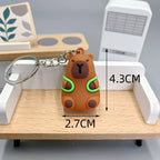 Creative Cute Capybara Keychains For Car Keychain Anime Cartoon Capibala Pendant  Women Doll Keyring Charm Holiday Gifts Jewelry