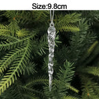 5pcs Christmas Home Decorations Crystal Acrylic Ornaments Snowflake Elk Xmas Tree Hanging Pendants Navidad 2026 New Year Gift