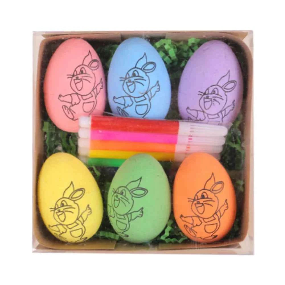 DIY Painting Easter Eggs with Paint Pen DIY Doodle Kit Easter Egg Coloring Craft Kit for Easter Theme Party