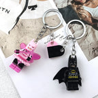 2pcs Beautiful Handmade 3D Bat Couple Keychain Fairy Figure Pendant Phone Key Ring Backpack Accessory Gifts for Him Y2K Jewelry