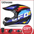 Free Gift For Adults Children Professional Off-road Helmet Motorcycle Helmet Downhill DOT Racing Motorcycle Motor Helmet