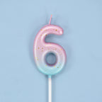 Happy Birthday Cake Decorated Interstellar Digital Colorful Candle Children's Delicate Candy Color 0-9 Number Candle Party Decor