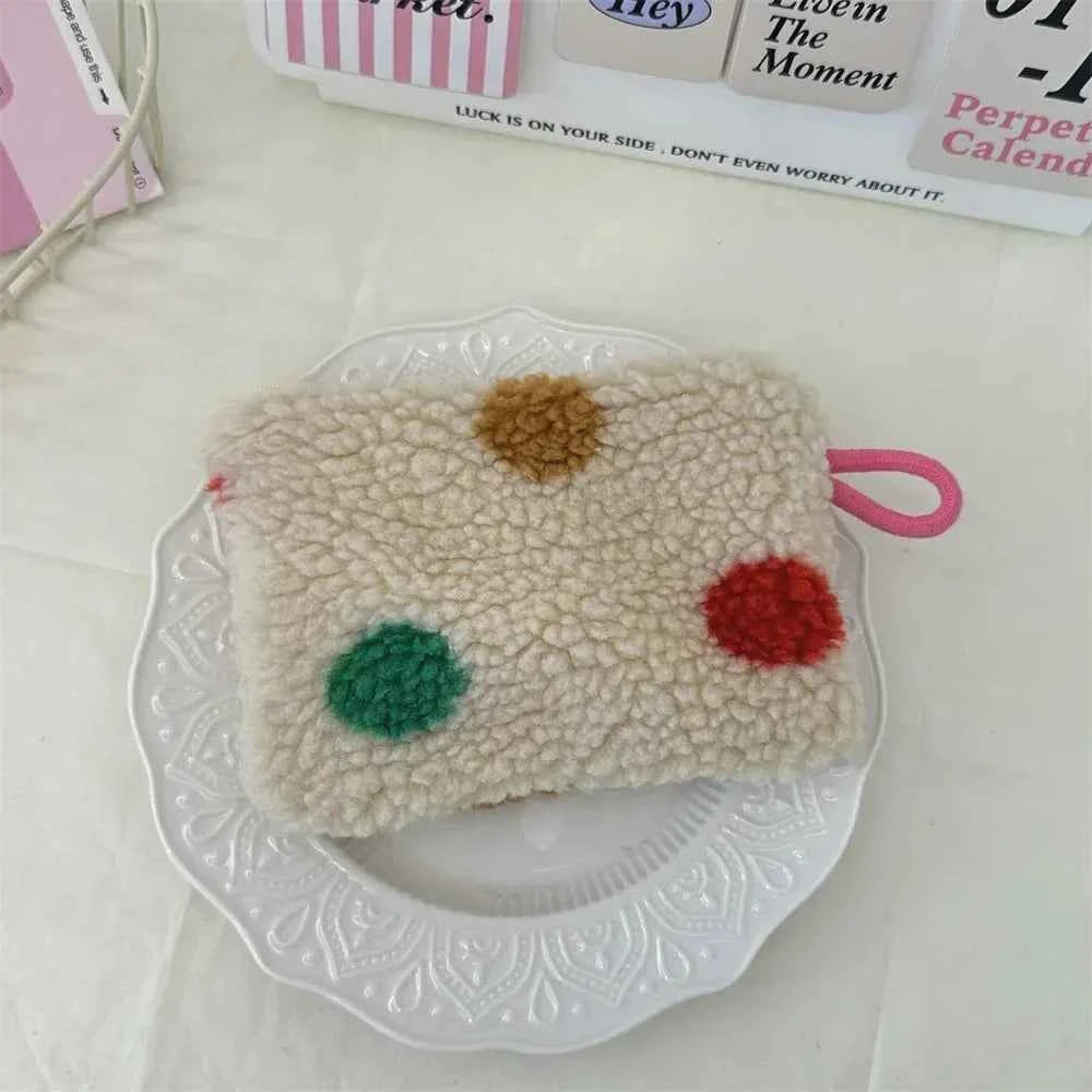 Heart Printed Cute Small Lipstick Cosmetic Bag Travel Makeup Organizer Toiletry Storage Bag Pouch Card Holder Purse Bags