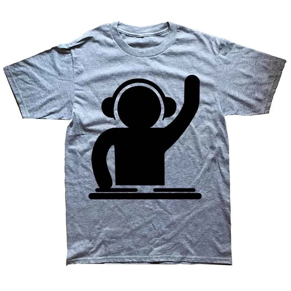 Funny Dj Cat T Shirts Summer Style Graphic Cotton Streetwear Short Sleeve Music Hip Hop Birthday Gifts T-shirt Mens Clothing