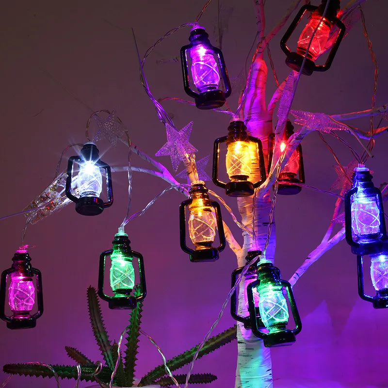 80 LED Vintage Lantern String Lights Christmas Halloween Decor