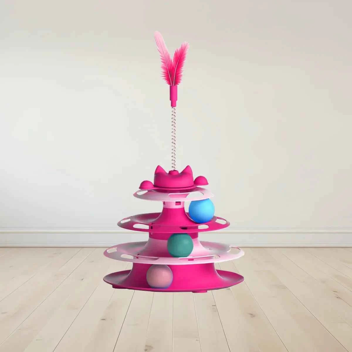 Interactive Cat Turntable Ball Toy for Self Play and Exercise