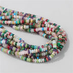 Natural Flat Round Stone Beads Abacus Shape Jaspers Quartzs Gems Beads For DIY Necklace Earrings Jewelry Making Accessori 2*4mm