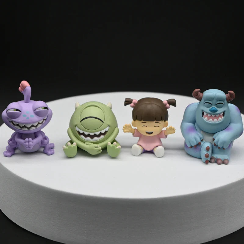 Monsters Inc Mini Figures 4PCS – Cartoon Character Collectible Toy Set