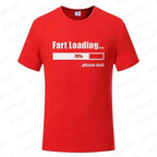 Huge Fart Loading Men's T-shirt Humor Tee Joke Gag Tshirt for Dad Gifts Guys Male Clothes Short Sleeve Tees Funny Graphic Tops