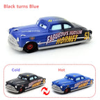 Pixar Cars Color Changing Toy Car Anime Figures Lightning McQueen Doc Hudson Metal Die Casting Model Children's Birthday Gifts