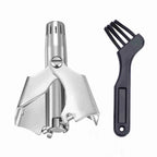 LISI Washable Portable Manual Nose Hair Trimmer for Men & Women Waterproof Stainless Steel Ear Hair Trimmer with Cleaning Brush