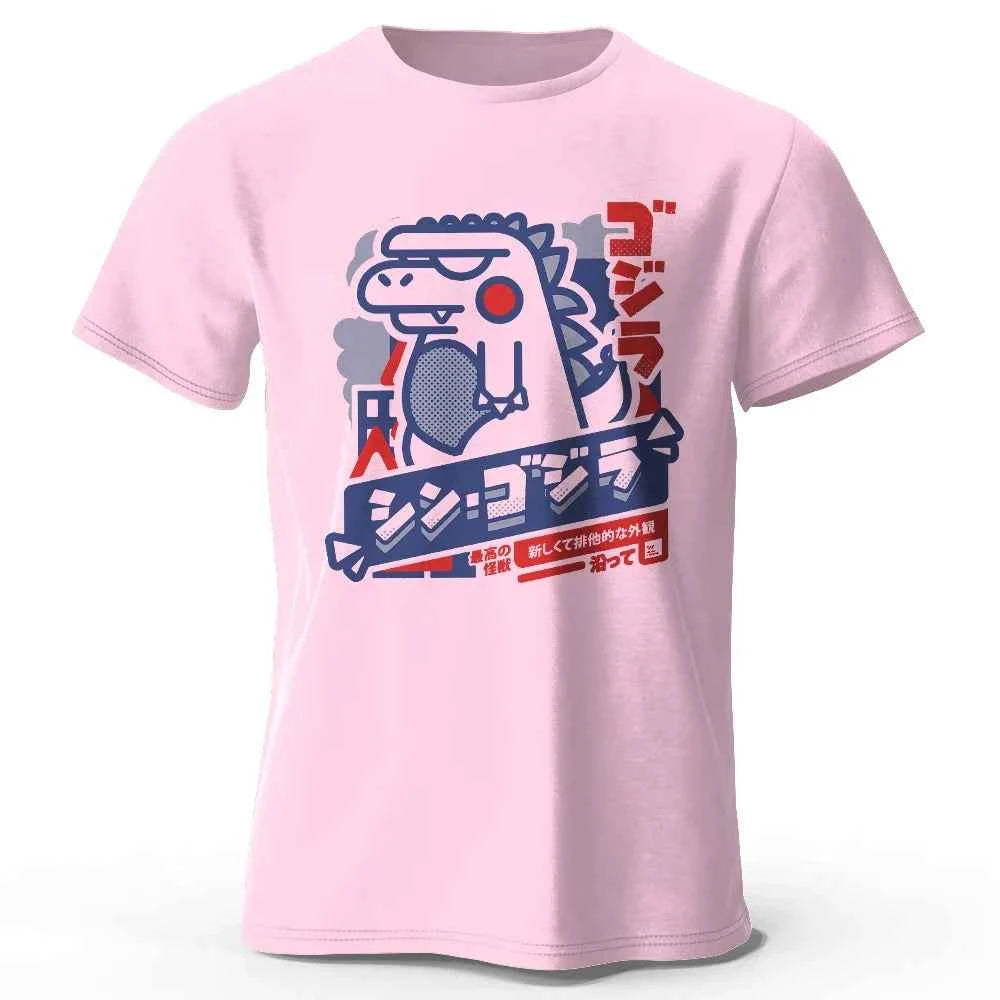 Harajuku Kawaii Animal Printed 100% Cotton T-Shirt, Lightweight Round Neck Short Sleeve Tee, Unisex Casual Wear