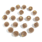 20pcs Plush Fur Covered Ball Beads Charms Multicolor Pompom Pendant For DIY Jewelry Making Necklace Bracelet Earring Accessories