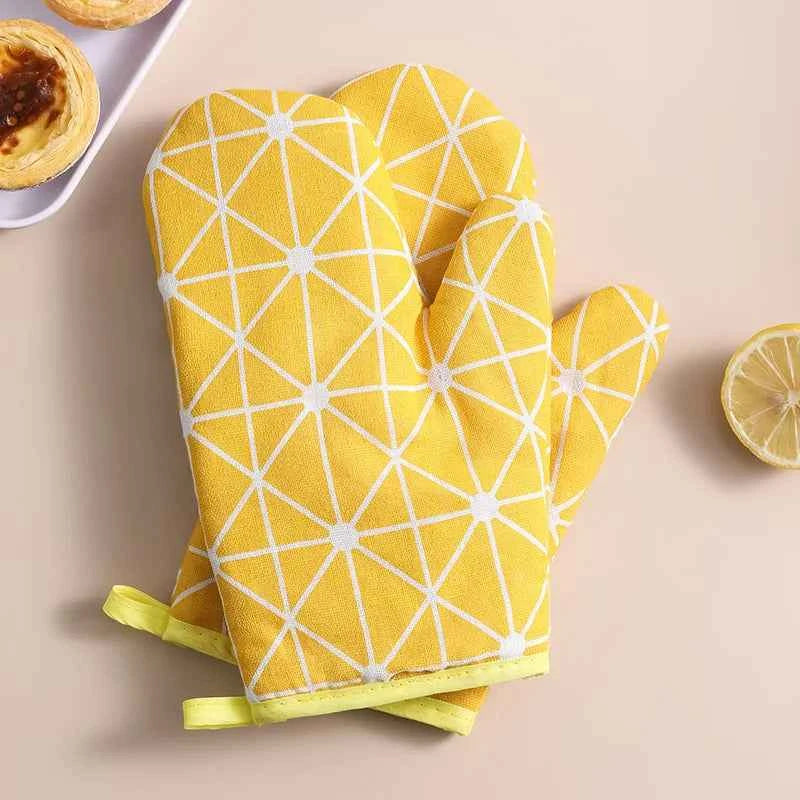 2pcs Heat-insulating Gloves, Anti-scald Microwave Gloves, High Temperature Resistant Kitchen Baking Oven Gloves