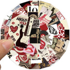 50Pcs Retro Y2K Girls Stickers Downtown Y2K DIY Stickers Scrapbooking Phone Luggage Skateboard Waterproof Decals