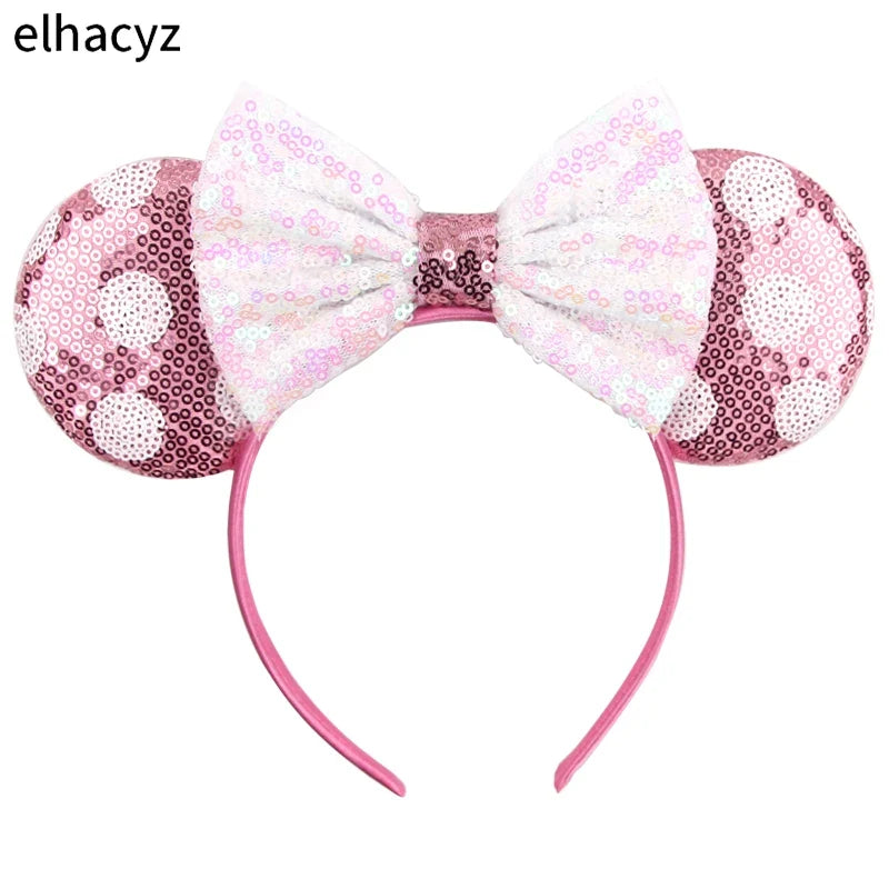 2026 Chic Embroidery Sequin Ears Headband Classical DOT Bow Hairband For Girls Women Party Head Wear Kids DIY Hair Accessories