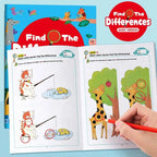 Hidden Differences Activity Book, | Attention and Concentration Training | Visual Perception Skills, Find the Differences Game |