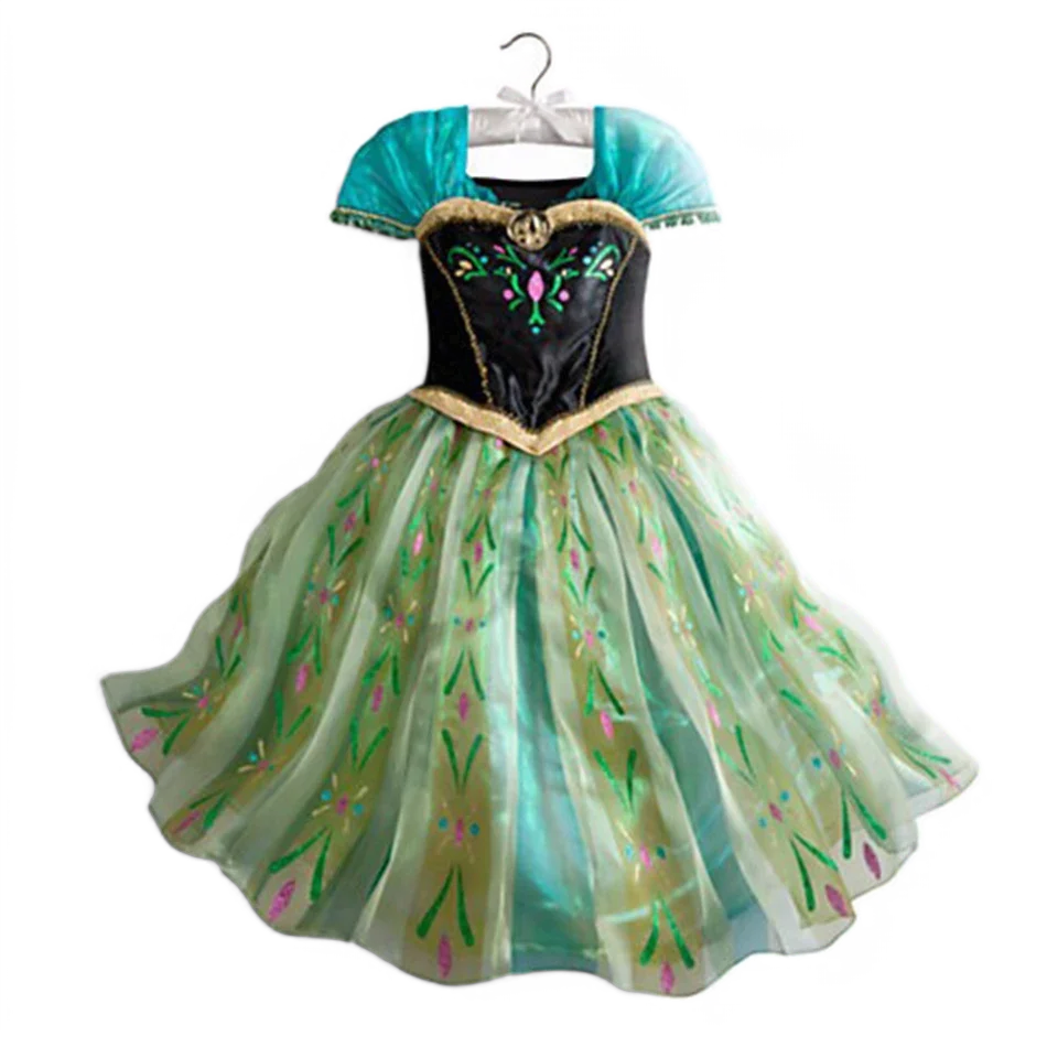 Girls Princess Dress Kid Cinderella Snow White Aurora Rapunzel Cinderella Halloween Costume Children Birthday Party Dress