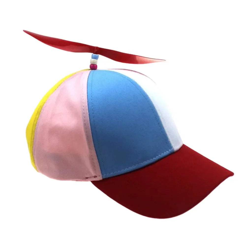 Bamboo Dragonfly Rainbow Sun Cap Funny Adventure Dad Hat Snapback Hat Helicopter Propeller Design for  Boys Girls Adult