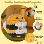 DIY Hand-Knit Positive Bee: An Inspiring Energy Doll. Ideal for Keychains, Bags, Or Home Decor.
