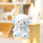 Fluffy Bunny Plush Keychain Cute Rabbit Bag Charm
