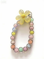 Phone Anti-lost Lanyard Key Short Wrist Pendant Colorful Macaron Round Bead Pendant Women's Hand-held Chain Mobile Phone Lanyard