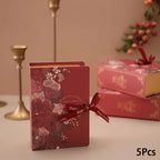 5Pcs Book Shape Gift Box Ith Ribbon Paperboard Candy Chocolate Present Packaging Box For Party, Wedding, Birthday Party gift box