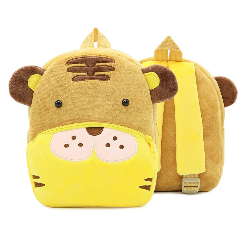 Cute Cartoon Animal Plush Backpack Soft Children Kindergarten Schoolbag Toddler Travel Bag Gift For Girls Boys