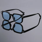 1Pc Men's Fashion Glasses New Trendy Square Frame Retro Rivet Y2K Music Festival Cool Street Style Decoration Suitable for Daily
