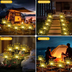 4pcs/6pcs Outdoor Solar Garden Lights Outdoor Solar Smart Firework Lights for Garden Patio Outdoor Holiday Decorations