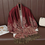 Ethnic Paisley Embroidery Viscose Hijab Retro Cashew Cotton Muslim Women Scarf Wraps Ladies Elegant Shawls Turban Headscarf