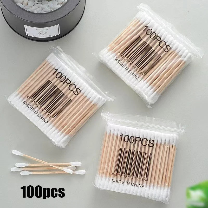 Eco-Friendly Wooden Cotton Swabs – Safe & Versatile