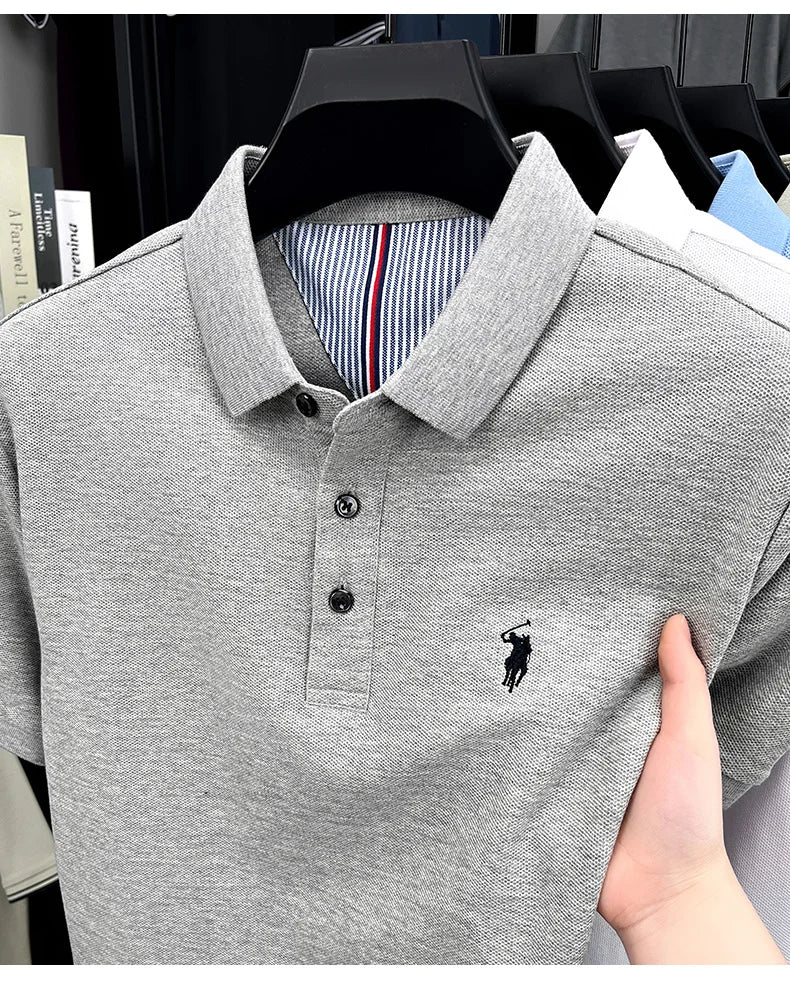 Men's 100% Cotton Polo Shirt – Short Sleeve Casual Golf & Business Shirt
