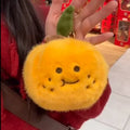Kawaii Peelable Orange Segments Fruit Plush Toy Stuffed Soft Simulation Food Keychain Backpack Pendant Cartoon Toy Doll Kid Gift
